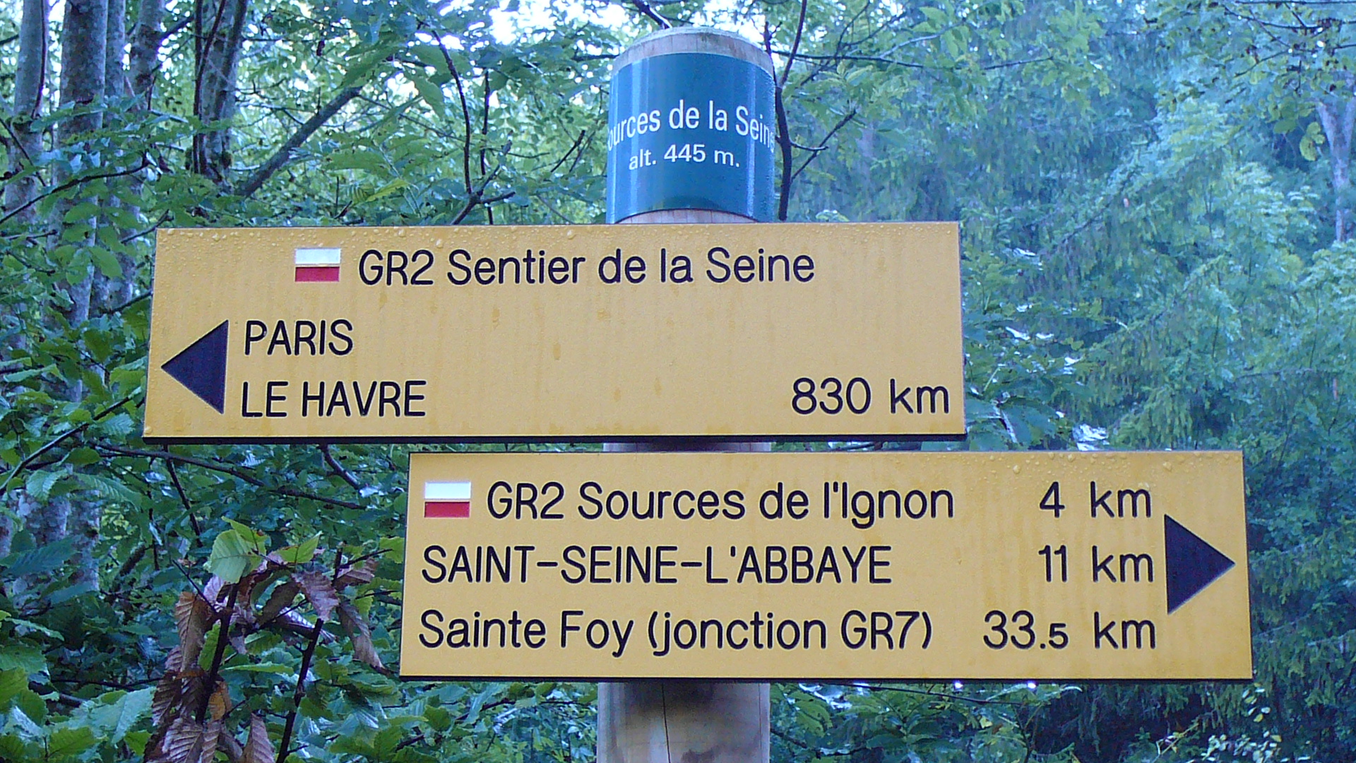 Panneau d'information sur le GR2