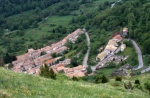 Le village de Montségur au pied du château